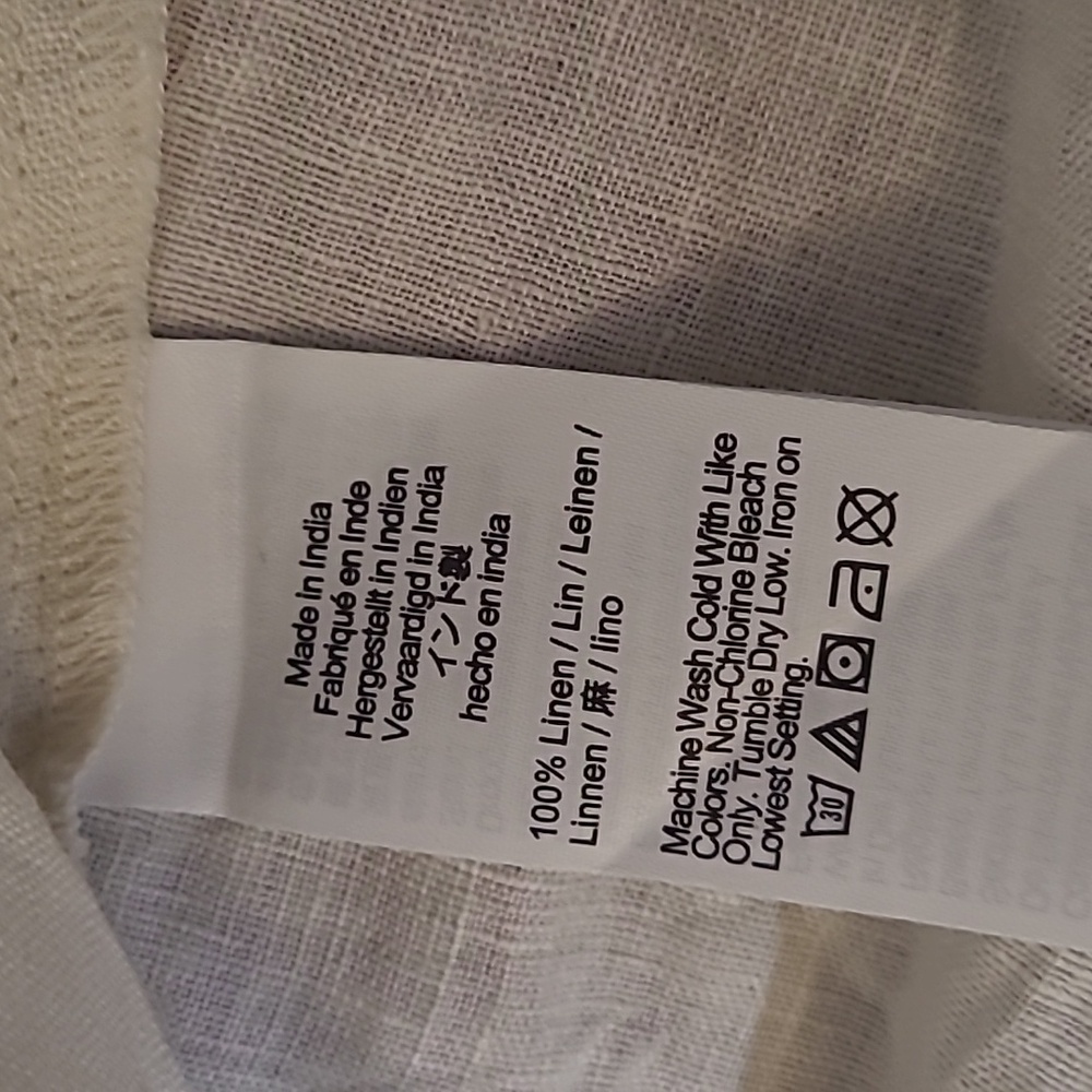J. Crew Cream Maxi Dress used good condition for women zise m  100%linen. - Picture 11 of 16